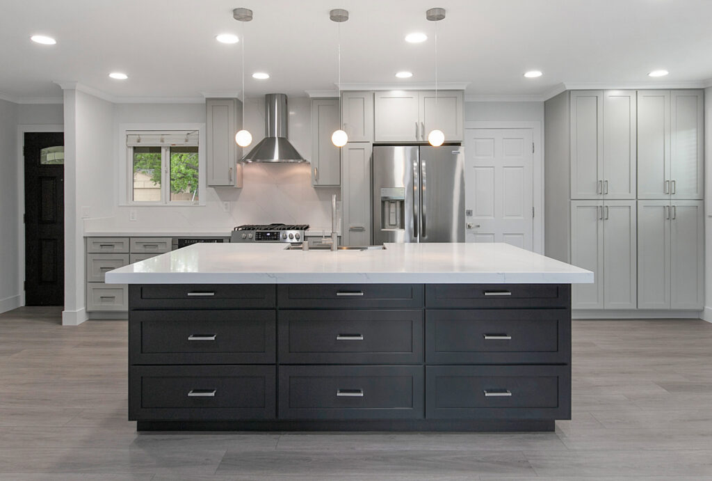 Completed kitchen remodel for Gomez family by Adval Construction