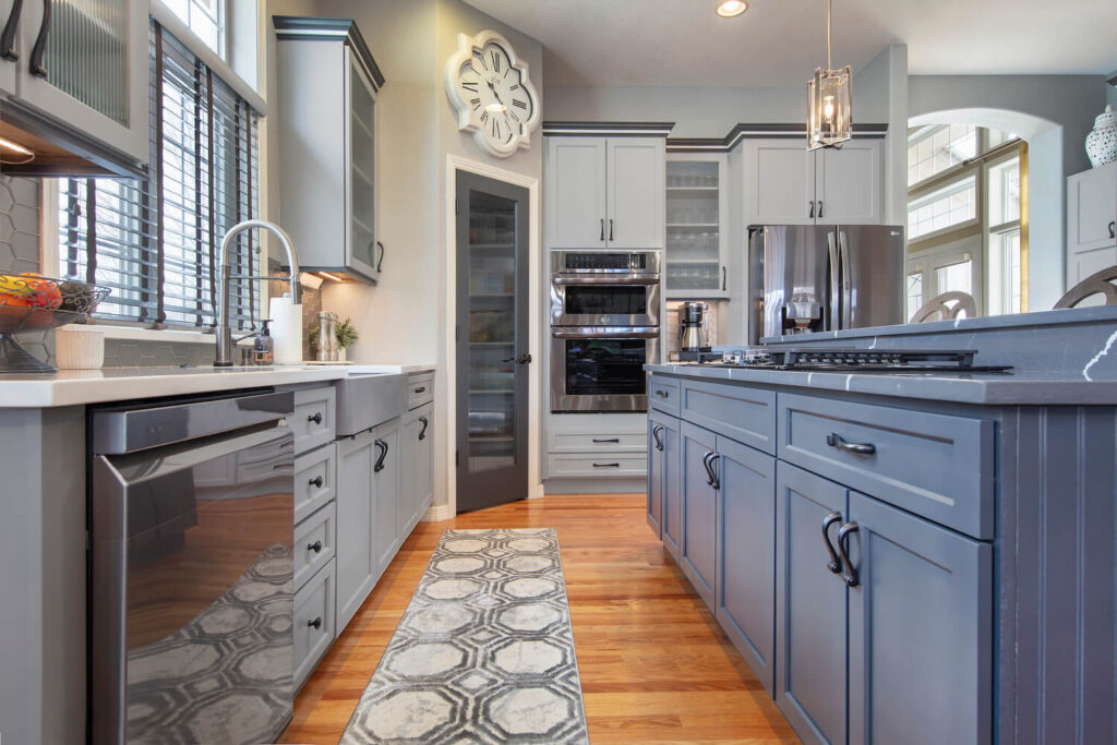 Cabinet makeover after — kitchen refacing project by Adval Construction