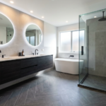 LVP vs tile vs hardwood flooring Bay Area homes 2026 porcelain tile bathroom remodel