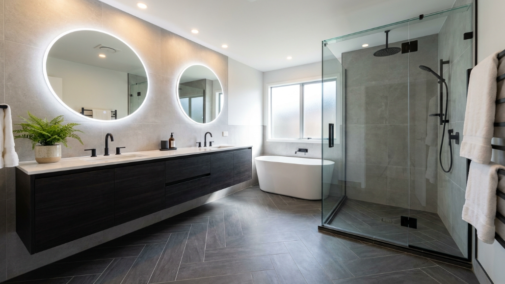 LVP vs tile vs hardwood flooring Bay Area homes 2026 porcelain tile bathroom remodel
